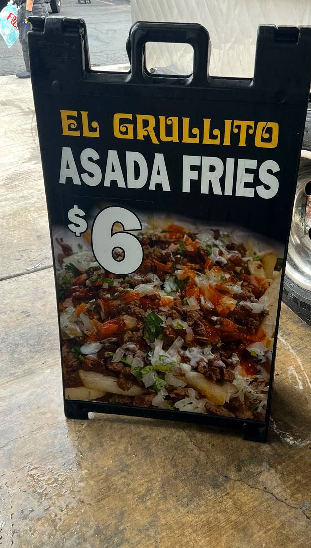 El Grullito A-frame sidewalk sign