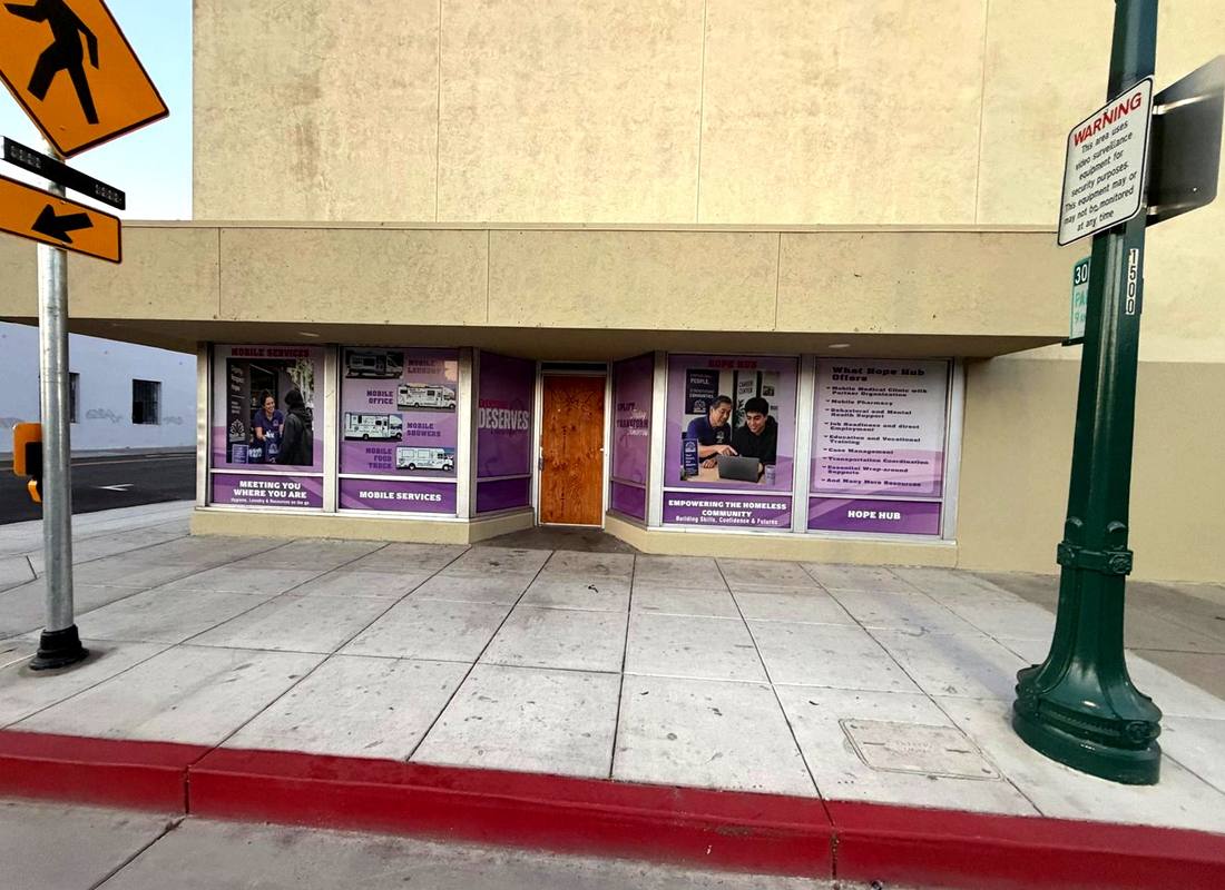Frosted privacy vinyl on glass storefront