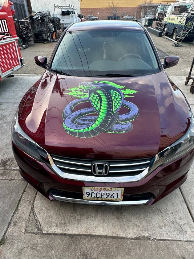 Honda Accord custom hood wrap