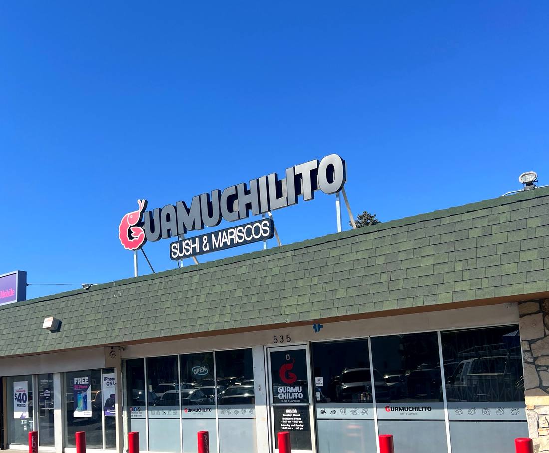 Guamuchilito rooftop channel letters